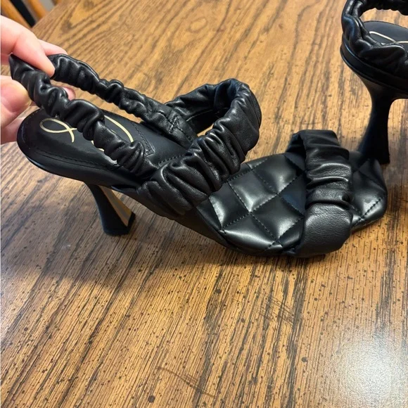 Sam Edelman black sling back sandals size 7 - Picture 3 of 8